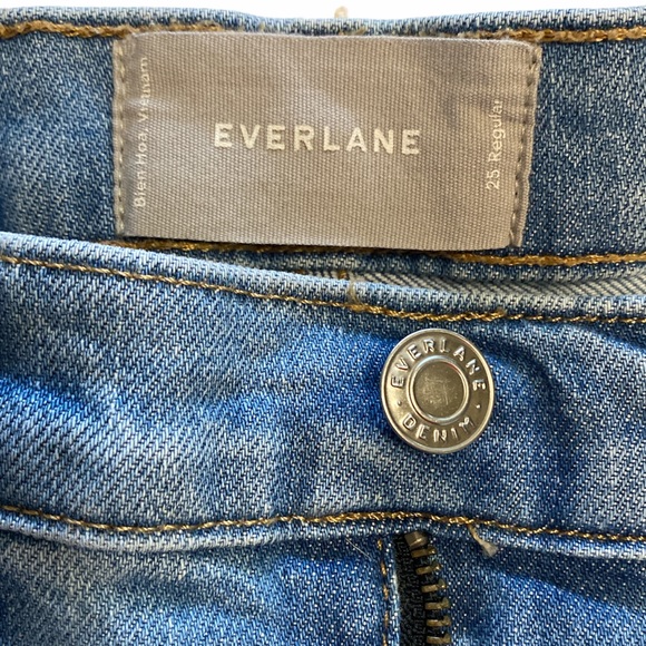 Everlane Jeans Straight Leg Raw Hem Cut Off Jeans 25 regular - Picture 3 of 8